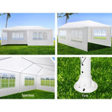 Instahut Gazebo 3x6m Marquee Wedding Party Tent Outdoor Camping Side Wall Canopy 4 Panel White GAZEBO-WED-C-FG-3X6-4W-WH