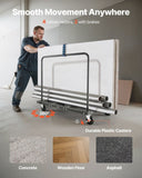VEVOR Drywall Cart Dolly, 816 kg Load Capacity, Steel Panel Truck Cart with 12.5 mm Swivel Casters, V952-BLTCHJGSGSBKHDXOC001V0
