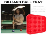 Red Plastic Billiard Cue Holder Tray for Pool Table Accessories, Game Room Organizer and Storage V1192-AZ-W-22541