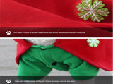 Christmas Dog Costume - Festive Hooded Cape & Green Jumpsuit Outfit V888-ELOSUNG26958