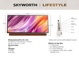 SKYWORTH 24-Inch 12V Portable TV,3-Hour Battery,1080P FHD,Wide Viewing Angle,Smart Google TV, HDR10, V1398-24LP60G