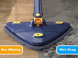 360&deg Rotating Triangular Floor Mop with Auto-Squeeze System Easy Twist, No-Hand Squeezing, V1107-CS-FSNTB