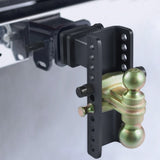 Adjustable Trailer Hitch, 203.2 mm Drop & 165.1 mm Rise Hitch Ball Mount with 63.5 mm Receiver, V952-SQTQJTCB2522I0FA2V0