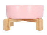 Fruit Salad Dessert Bowl Ceramic Bowl with Frame Big and Round Easy to Clean and Safe for FamilyPink V1294-YM0714-3118210285711