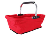 Foldable Picnic Basket Oxford Fabric Shopping Tote Reusable Grocery Bag for Camping Outdoor Fruit V1294-YM0901-3111260009412