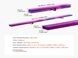 8FT Folding Balance Beam for Kids, 136.1KG Stable Support Gymnastics Floor Beam with Non-Slip Mat, V952-BKSJPHM8FT4I5V6S9001V0