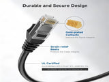 10Gbps 10-Pack Snagless Cat 6 Ethernet Cable - 10ft, Cat 6 Cable, Cat6 Cord, Ethernet Cord, Black V1258-DP02-C-2963