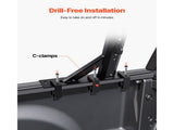 Truck Ladder Rack, 53.3-80.01 cm Height, Adjustable Non-Drilling Aluminum Cargo Rack with Sidebar, V952-PKHJTJKLDCBKLL6NPV0