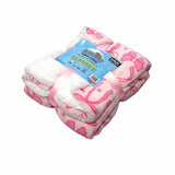 Snuggle Coral Fleece Extra Large Throw with Sherpa Reverse 200 x 128 cm Bow Tie Pink V442-YTL-THROW-2936BOWTIE-PINK-RE
