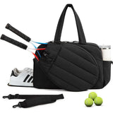 Womens Tennis Gym Bag Sports Tote Fits Two Rackets with Shoe Compartment - Camel V1308-DSZKI-142-2