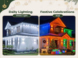 Jingle Jollys 30M Christmas Permanent Outdoor Lights Smart Eaves String App Control Decoration 72LED XMAS-ST72-30M-RGB