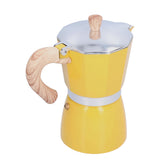 300ML Coffee Pot Moka Maker Coffee Kettle for Gas Stove Ethanol Stove Electrothermal FurnaceYellow V1294-YM0901-3118210170212