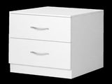 Levede Bedside Table Side Table 2 Drawers Storage Nightstand Bedroom Cabinet NI1079-WH-AU