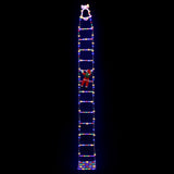 Jingle Jollys 3.5M Christmas Lights 300 LED Ladder Light with Santa Claus Decor XMAS-MOT-D-LADDER-MC