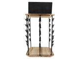 Chip Rack Display Stand 5 Tiers 40 Clips 360 Degree Rotating Snack Organizer with Wooden Base for V1294-YM0901-3118240260411