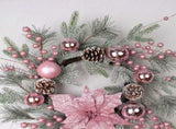 Artificial Xmas Decor Flower and Pine Needles Artificial Xmas Hanging Decor for Home Wreath V1294-YM0901-240926HL05-2