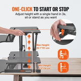 Standing Desk Converter, Two-Tier Stand up Desk Riser, 800 mm Large Sit to Stand Desk V952-ZMSJTSDXSX315ZZZAV0