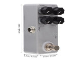 1Pc Compact Plated Silver Guitar Effector with True Bypass Switching V1369-AZ3-W-16905