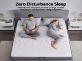 Giselle Bedding Queen Mattress 23cm Pocket Spring Mattress with Adjustable Firmness Reversible Foam MATTRESS-E-AERO-23-Q