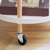 Cart Storage Rack Plastic Armrest Design Corrosion Resistant Rolling Storage Cart for Home Living V1294-YM0716-3117220166911