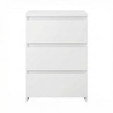 Levede Bedside Table Side Table 3 Drawers Storage Nightstand Bedroom Cabinet NI1081-WH-AU