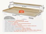 Washer Dryer Countertop with 2-Tier Shelf, 54" x 27" Wooden Washer and Dryer Countertop with V952-XYTM54INCHXMD8J80V0
