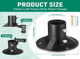 2 Pack Chain Link Post 2'' Floor Flange Heavy Duty Round Post Base Bracket Fits V1258-DP02-C-2863