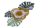 Iron Flower Wall Hanging Blue Modern Beautiful Metal Floral Wall Art Decor for Living Room Bedroom V1294-YM0706-3115230081211