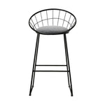 Artiss 2x Bar Stools Padded Seat Metal BA-TW-8128-BKX2