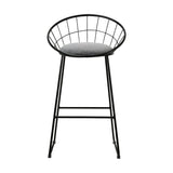 Artiss 4x Bar Stools Padded Seat Metal BA-TW-8128-BKX4