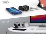 CHOETECH T588-F-WH 3-in-1 Foldable Fast Wireless Charger for Phone/Watch/Earphone V28-ELECHOT588FWH