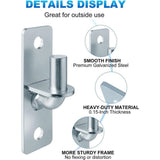 Heavy Duty Chain Link Gate Hinges 2-Pack with 5/8' Pin for Outdoor Metal Fences V1366-AZ2-W-14421