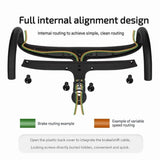 Aluminum Road Bike Handlebar 23.8mm Integrated 400mm - Light Weight Cycling Accessories for Road V1369-AZ3-W-19067