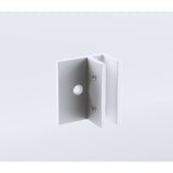 100x200cm Single Shower Glass Screen with White F-brackets & Square Pole V63-924481