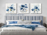 3 Piece Watercolor Wildflower Botanical Framed Wall Art Colorful Floral Canvas Art Prints Boho V1192-AZ-W-25145