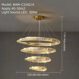 BAMDECOR C3342/4 Modern Crystal Chandeliers Lighting Contemporary Wave Chandelier Lighting V255-BAM-C3342-4-46810
