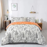 Floral Comforter Set, Queen Size, Reversible Quilted Bedding with Pillowcases V745-MAB010697210210