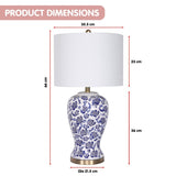 Sarantino Ceramic Floral Base Table Lamp LMP-MLM-260