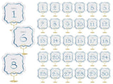 30 Sets Table Number, Elegant Soft Sophisticated Design, Reliable Cardstock Material, for V1366-AZ2-W-15547