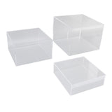 3Pcs Acrylic Risers Display Stands Cubic Nesting for Dessert Table Buffet Tables Food Transparent V1294-YM0901-3117250013013