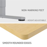 FORTIA Sit To Stand Up Standing Desk, 120x60cm, 72-118cm Electric Height Adjustable, 40kg Rated, V219-ADKSSTFO2WOSA