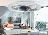 Ceiling Fan Light Bedroom Home E27LED Fan Light With Remote Control Speed and Brightness Adjustable V1294-YM0901-L6858GR-1