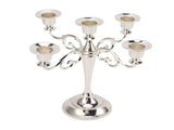 5 Arm Candlestick Holder Iron Retro Decorative Candle Holder Centerpiece for Home Church Silver V1294-YM0710-3115230100313