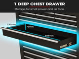 BULLET Pro 16 Drawer Tool Box Cabinet Chest Storage, Toolbox Garage Organiser Set, Black V219-TOLCCCBU79KA