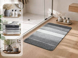 Bathroom Rugs,Ultra Soft Absorbent Bath Mat,Beige Non-Slip TPR Backing Stays in Place, Machine V1107-113-28253-GRY4