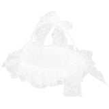Wedding Flower Basket with White Lace Romantic Lightweight Elegant Basket for Weeding V1294-YM0901-3115210050111