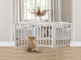 Wooden Pet Gate Dog Fence Retractable White 2000x 3MM PT1060-3-WH