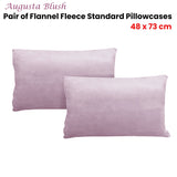 Alastairs Augusta Blush Pair of Flannel Fleece Standard Pillowcases V442-MFL-PILLOWC-AUGUSTA-BLUSH-ST