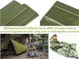 Emergency Shelter Kit with Survival Tent Mylar Blanket Sleeping Bag and Poncho for Camping and V1237-MS-912-058