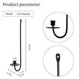 Iron Wall Sconces Set of 2 for Candle Holders - Farmhouse Wall Mount Candle Holder for Living Room V1366-AZ2-W-12997